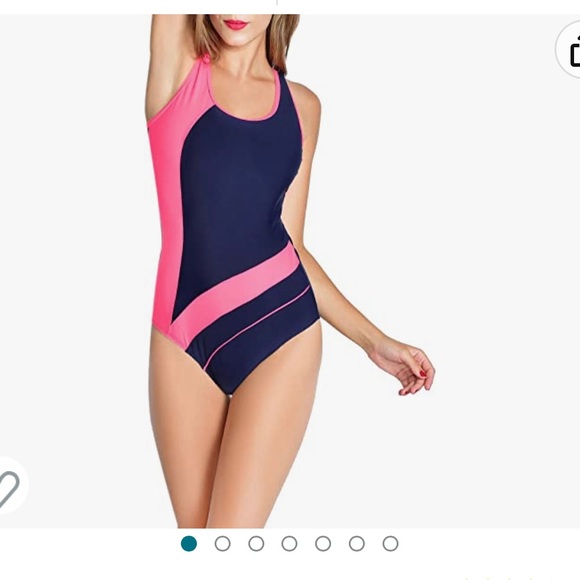 Uhnice Swim New Navy And Pink One Piece Athletic Swimsuit Poshmark